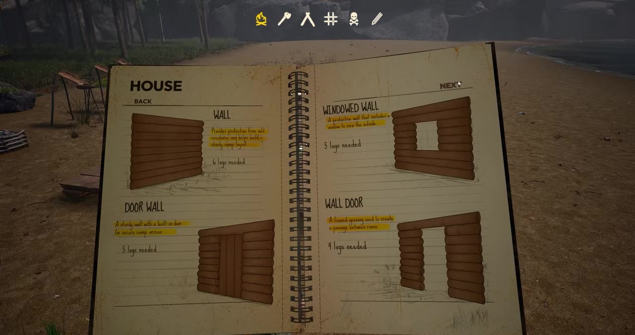 HOUSE notebook Wall Door Wall Windowed Wall Wall Door
